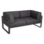 Fermob 2-Sitzer Club-Sofa 'Bellevie'  Lakritze / Schwarz 42,  Graphitgrau A3
