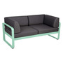 Fermob 2-Sitzer Club-Sofa 'Bellevie'  Opalgrün 83,  Graphitgrau A3