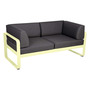 Fermob 2-Sitzer Club-Sofa 'Bellevie'  Zitronensorbet A6	,  Graphitgrau A3