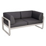 Fermob 2-Sitzer Club-Sofa 'Bellevie'  Lehmgrau A5	,  Graphitgrau A3