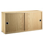 String Furniture Cabinet with Sliding Doors Eiche, B: 78 cm, T: 20 cm