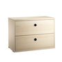 String Furniture Cabinet with Drawers Esche, B: 58 cm, T: 30 cm