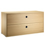 String Furniture Cabinet with Drawers Eiche, B: 78 cm, T: 30 cm