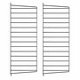 String Furniture Wall Panels / Pack 2 Schwarz, H: 75 cm, T: 30 cm