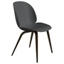 Gubi  Stuhl 'Beetle Dining' Black Stained Beech Semi Matt Lacquered, Black, Kunststoffgleiter