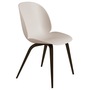 Gubi  Stuhl 'Beetle Dining' Black Stained Beech Semi Matt Lacquered, New Beige, Kunststoffgleiter