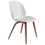 Gubi  Stuhl 'Beetle Dining' American Walnut Semi Matt Lacquered, Alabaster White, Kunststoffgleiter