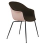 Gubi Stuhl 'Bat' Conic - Vorne gepolstert Black Matt, Sweet Pink, Grau Anthrazit 130 - Velvet