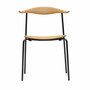 Carl Hansen & Søn Stuhl 'CH88T Buche klarlack, Schwarz pulverbeschichtet