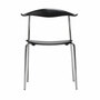 Carl Hansen & Søn Stuhl 'CH88T Eiche Black lackiert, Edelstahl