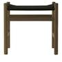 Carl Hansen & Søn Hocker 'CH53' Eiche rauchfarbiges Öl, Papierkordel Schwarz, H: 39 cm