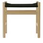 Carl Hansen & Søn Hocker 'CH53' Buche klarlack, Papierkordel Schwarz, H: 39 cm