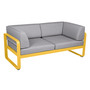Fermob 2-Sitzer Club-Sofa 'Bellevie' Honig C6, Flanellgrau 79