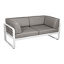 Fermob 2-Sitzer Club-Sofa 'Bellevie' Weiss 01, Taupe Grau B8