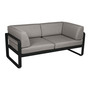 Fermob 2-Sitzer Club-Sofa 'Bellevie' Lakritze / Schwarz 42, Taupe Grau B8