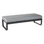 Fermob Bellevie 2-Seater-Ottoman Anthrazit 47, Flanellgrau 79