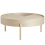 Woud Arc Coffee Table Eschenholz weiss pigmentiert und lackiert, Ø: 89 cm