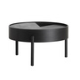 Woud Arc Coffee Table Eschenholz schwarz lackiert, Ø: 66 cm