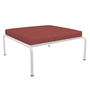 Houe Ottomane 'Avon' Muted White 08, Scarlet 16 - Sunbrella Heritage