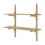 Ethnicraft PI Wandregal 2 shelves W: 100 cm, Oak