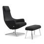 Vitra Repos & Panchina / Filzgleiter für Hartboden Anthrazit-Elephant 06 - Credo, Aluminium poliert 03, H: 45 cm