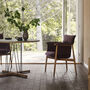 Carl Hansen & Søn E020 Embrace Table Laminate white, Oak oiled, Ø: 110 cm , Stainless steel -2