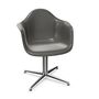 Vitra Eames Fiberglas Armchair DAL von Vitra 04 Elephant Hide Grey, Aluminium poliert 03, Filzgleiter basic dark für Hartboden 05