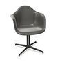 Vitra Eames Fiberglas Armchair DAL von Vitra 04 Elephant Hide Grey, Basic Dark 30 pulverbeschichtet (glatt), Filzgleiter weiss für Hartboden 15