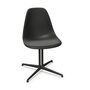 Vitra Eames Plastic Side Chair DSL von Vitra 12 Tiefschwarz RE , Basic Dark 30 pulverbeschichtet (glatt), Gleiter weiss für Teppichboden 14