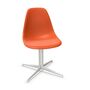Vitra Eames Plastic Side Chair DSL von Vitra 43 Rostorange RE, Weiss 04 pulverbeschichtet (glatt), Filzgleiter weiss für Hartboden 15