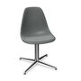 Vitra Eames Plastic Side Chair DSL von Vitra 56 Granitgrau RE, Aluminium poliert 03, Filzgleiter basic dark für Hartboden 05
