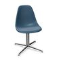 Vitra Eames Plastic Side Chair DSL von Vitra 83 Meerblau RE, Aluminium poliert 03, Gleiter weiss für Teppichboden 14