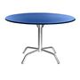 Manufakt Grosser Clubtisch 'Bättig' Matt Meeresblau, Ø: 80 cm