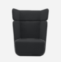 Softline Basket Sessel mit hohem Rücken - Felt - 636 Black