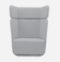Softline Basket Sessel mit hohem Rücken - Felt Melange - 612 Light Grey