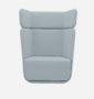 Softline Basket Sessel mit hohem Rücken - Felt Melange - 641 Light Blue