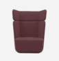Softline Basket Sessel mit hohem Rücken - Felt Melange - 651 Eggplant