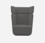Softline Basket Sessel mit hohem Rücken - Vision - 439 Grey Brown