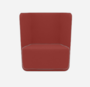 Softline Basket Sessel mit niedrigem Rücken - Felt Melange - 297 Dark Red
