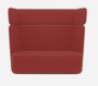 Softline Basket Sofa - Felt Melange - 297 Dark Red