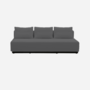 Softline Nevada 3-P Schlafsofa-Felt Melange - 623 Dark Grey