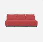 Softline Nevada 3-P Schlafsofa-Felt Melange - 650 Light Red