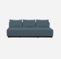 Softline Nevada 3-P Schlafsofa-Felt Melange - 846 Blue Grey