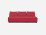 Softline Nevada 3-P Schlafsofa-Felt - 588 Red