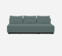 Softline Nevada 3-P Schlafsofa-Felt Melange - 293 Grey Green