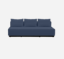 Softline Nevada 3-P Schlafsofa-Felt Melange - 289 Dark Blue