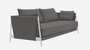 Softline Madison Schlafsofa - Cento, Felt, Felt Melange, Valencia, Velvet-Chrome
