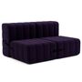 Ambivalenz Flexibler 2-Sitzer 'Curt' von Ambivalenz Blau Lila - Jet 
