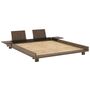 Karup Design Social Bed Bettgestell von Karup Design  160 cm / 200 cm, Mit 2 Stück Rückenlehnen und Beistelltischen, 106 Carob Brown lackiert