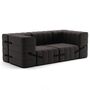 Ambivalenz Flexibler 2-Sitzer mit Armlehnen 'Curt' von Ambivalenz Grau Braun - Jet 
